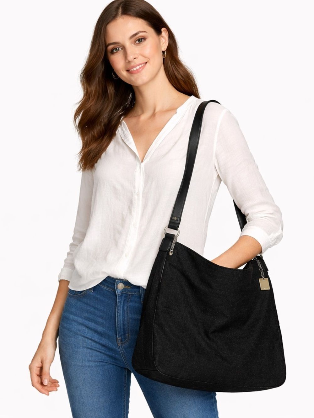 Indeed Black Everyday Shoulder Bag - Classic Women's Tote